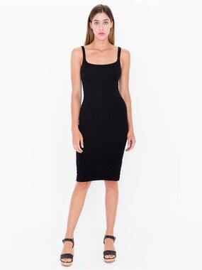 American Apparel Ponte Tank Dress in Black - sz S